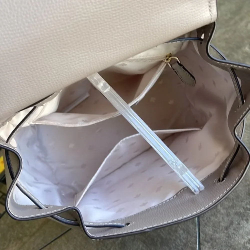 Kate Spade Darcy Flap Backpack Warm Taupe - Picture 8 of 16